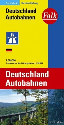 Falk L&auml;nderkarte Autobahnkarte Deutschland 1:600.000
