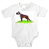 Onesie with bulldog, standing, dog, brown