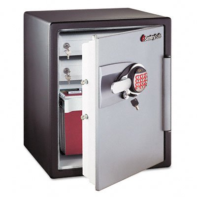 Sentry OA5848 2-Cubic Feet Electronic Tubular Key Fire Safe, 211-Pound, Black/Gunmetal Gray