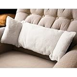 Tri Section Low Back Support Sherpa Pillow Cushion