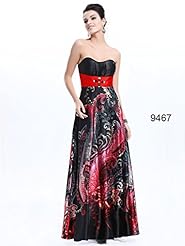 Strapless Paisley Polyester   Dress With Rhinestones