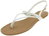 sandals:Miss Me ladies Kasana Thong Sandal,White,7.5 michael US