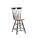 International Concepts S57-2902 24-Inch Copenhagen Swivel Barstool, Black/Cherry