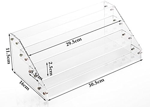 SIYIRONG Transparent Acrylic Trapezoid Nail Polish Table Rack Display-M
