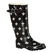 Women's Fleur-De-Lis Rain Boots - Black