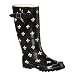 Women's Fleur-De-Lis Rain Boots - Black