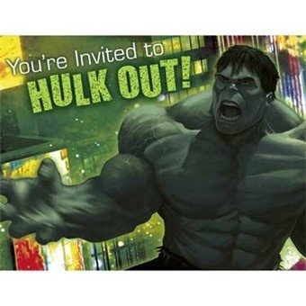Incredible Hulk Invitations 8ct