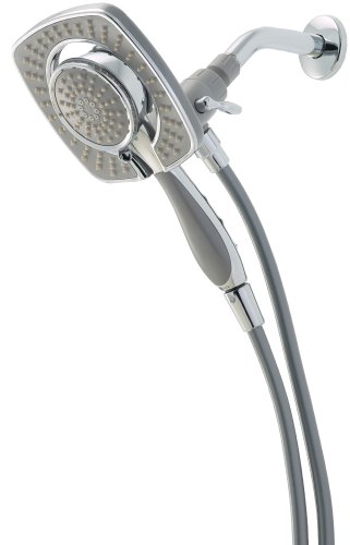 Delta Faucet 75582 In2ition 2-in-1 Shower System, Square, Chrome/Gray