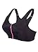 Glamorise Women's Plus-Size High Impact Magiclift Zipper Sport Bra, Black, 44DD