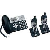 AT&T E2662B 2.4GHz 2 Line Cordless Phone with Answer Machine