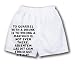 White Boxer Short with To quarrel with a drunk is to wrong a man who is not even there. absentem laedit cum ebrio qui litigat.
