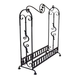 Black Hawk Large Wrought Iron Indoor Log Holder by High Country Iron LLC