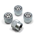 Volkswagen Black Logo Tire Valve Caps