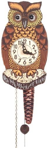 German Cuckoo Clock - Owl with Moving Eyes - Large