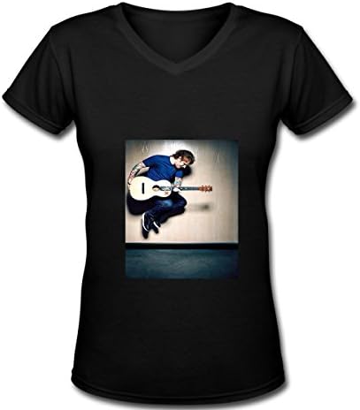 Women's V-neck T-shirt,Ed Sheeran T-Shirts (L)