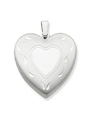 Sterling Silver 24mm D/C Heart Locket. Metal Wt- 5.09g