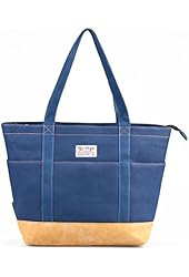 HotStyle AMY Large Canvas Zip Boat Everyday Shopping Travel School Bookbag Handbag Shoulder Tote Bag Built-in Laptop Sleeve Fits 12-inches Tablet HT908