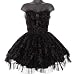 Hell Bunny tr&auml;gerloses Mini-Kleid PETAL DRESS black