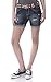 WallFlower Juniors Luscious Curvy Destructed Denim Mid Thigh Shorts