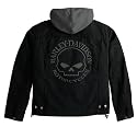 Harley-Davidson&reg; Men's Skull 3-in-1 Cotton Canvas Jacket. Hooded. All Harley&reg;. 98415-08VM