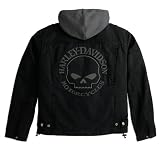 Harley-Davidson® Men's Skull 3-in-1 Canvas Jacket. 100% cotton canvas. Removable hooded vest. 98415-08VM