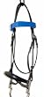 NEW Black Leather Walking Horse Bridle Blue Patent Brow