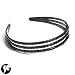 SG Paris Head Band Jet Noir/Jet For the Head Head Band Strass Crystal/Metal Summer Women Night Bird