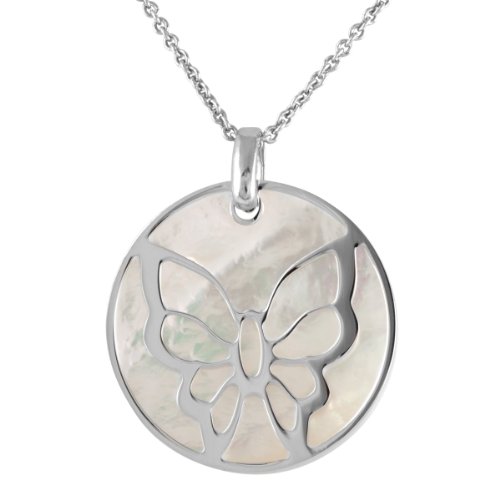 Bella Donna Damen-Collier 925 Sterlingsilber mit Perlmutt 46 cm incl. Verl. 69404609 Preisvergleich