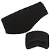 Alaska Bear® Sports Headband Outdoor Winter Headband Running Headwear Sports Sweatband Ear Warmer Head Wrap Unisex Double-Layer Fleece Headband, One Size (Black)