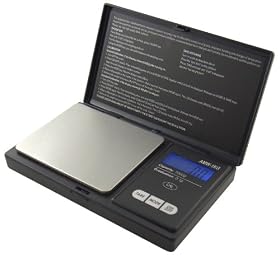 American Weigh Signature Series Black Digital Pocket Scale, 1000 by 0.1 grams