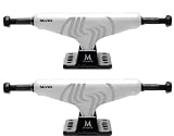Silver M-Class Whiteout Series Skateboard Trucks - White / Black - 7.5 (Set of 2)