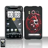 Rubberized Red Dragon Skull Snap on Design Case Hard Case Skin Cover Facepl ....