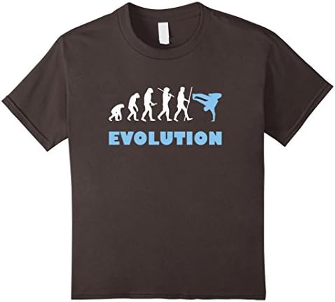 Kids Funny Dancing Evolution T-Shirts: Caveman to Break Dancer 8 Asphalt