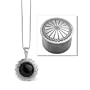 Reversible Sterling Silver Black Onyx Gift Pendant Necklace with Concha Aluminum Treasure Box
