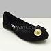 HEALTH Soda Women Ballet Flats Micro Suede Black