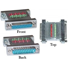 DB25 Male DB25 Female, Check-Tester with LEDs by Cable Showcase