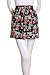 Silvergate Pleated Zipper Lined Floral Printed Mini Skirt Red