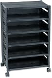 Iceberg 18091 Mobile Mega Data Cart with Tray, 19w x 12-7/8d x 29-1/2h, Ebony