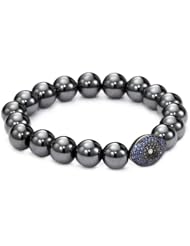 Borgioni Evil Eye and Hematite Beaded Bracelet