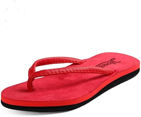 YOUTHVIP newest suede summer flip flops beach slippers MEN red 43