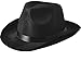 Fedora Gangster Hat, Black Pinched Hat Costume Accessory - NJ Novelty™