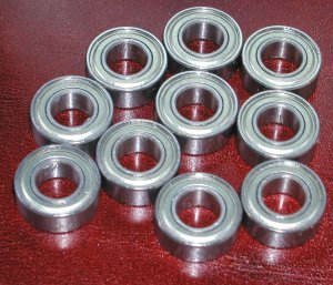 10 Shielded Bearing R188ZZ 1/4 x 1/2 x 3/16 inch Miniature Ball