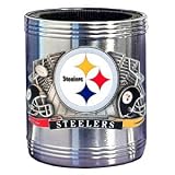 Pittsburgh Steelers Stainless Steel Beverage Can Cooler - NFL Football Fan Shop Sports Team Merchandise