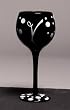 Winogram - Monogram Black Polka Dot Wine Glass - V Winogram - Monogram Black Polka Dot Wine Glass - V