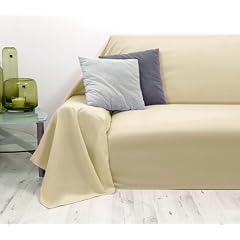 Tagesdecke Microfaser Plaid 210x280cm creme