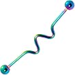 Wave Rainbow Anodized Titanium Industrial Project Bar 40mm