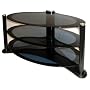 Icon Aero 4250 - Premium Glass Stand For LCD & Plasma TV Up to 50" - High Gloss Black