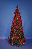 6ft POP UP RED CHRISTMAS TREE WITH 140 LIGHTS