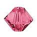 Swarovski Crystal, #5328 Bicone Beads 3mm, 25 Pieces, Indian Pink