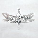 Large Celtic Dragonfly Pendant in Sterling Silver, #8725